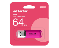 PenDrive ADATA 64GB C906 różowy USB 2.0
